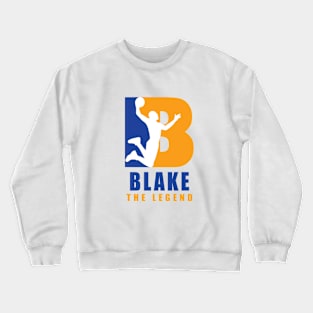 Blake Custom Player Basketball Your Name The Legend Crewneck Sweatshirt